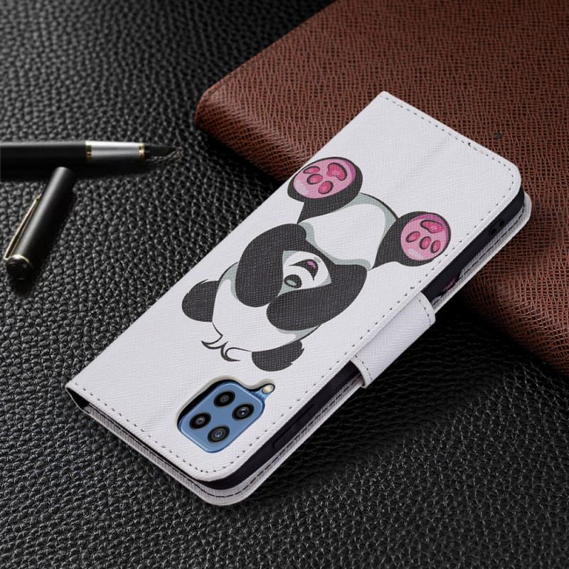 Capa Flip Para Samsung Galaxy M32 Panda Divertido