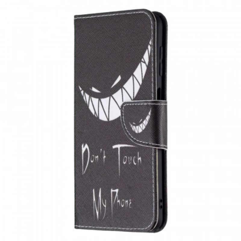 Capa Flip Para Samsung Galaxy M32 Telefone Do Diabo