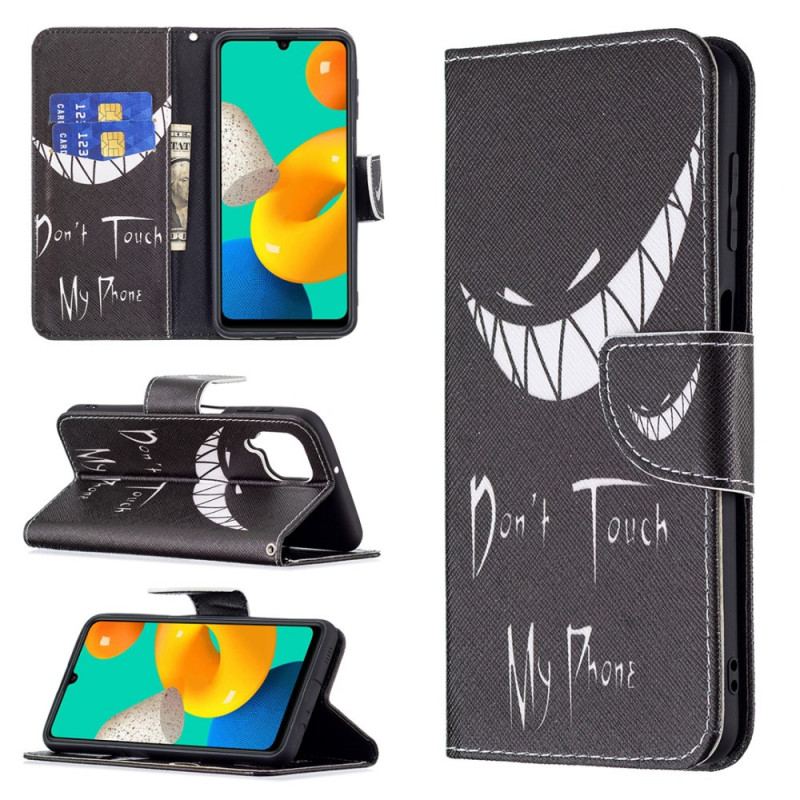 Capa Flip Para Samsung Galaxy M32 Telefone Do Diabo