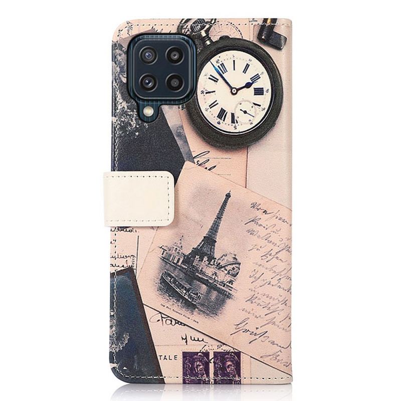 Capa Flip Para Samsung Galaxy M32 Torre Eiffel Do Poeta