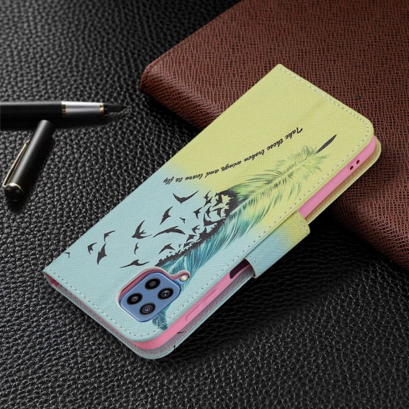 Capa Folio Para Samsung Galaxy M32 Aprender A Voar