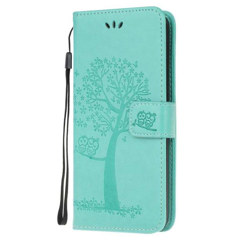 Capa Folio Para Samsung Galaxy M32 De Cordão Tanga E Corujas