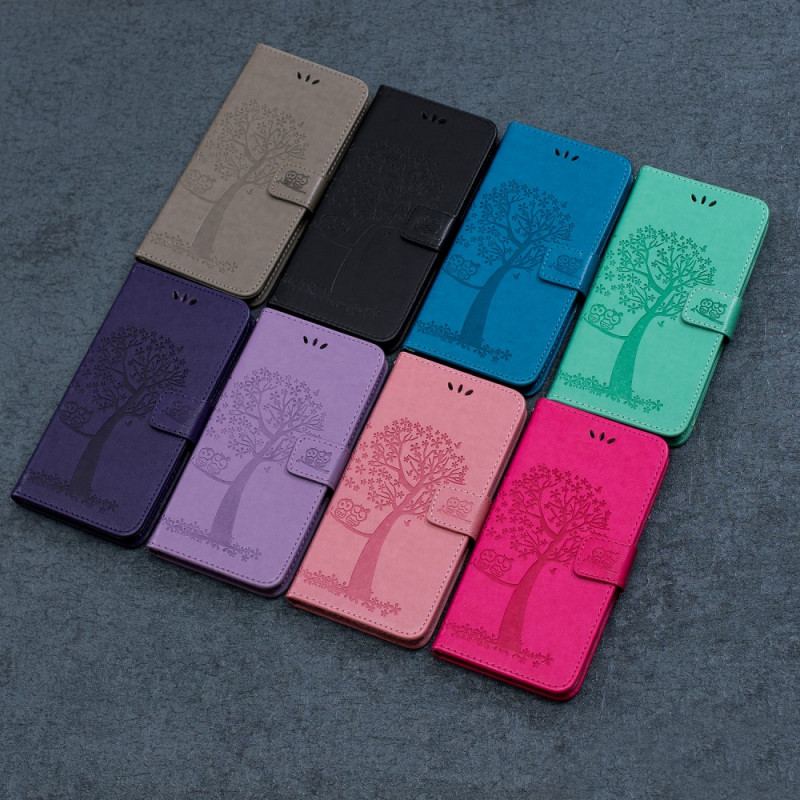 Capa Folio Para Samsung Galaxy M32 De Cordão Tanga E Corujas