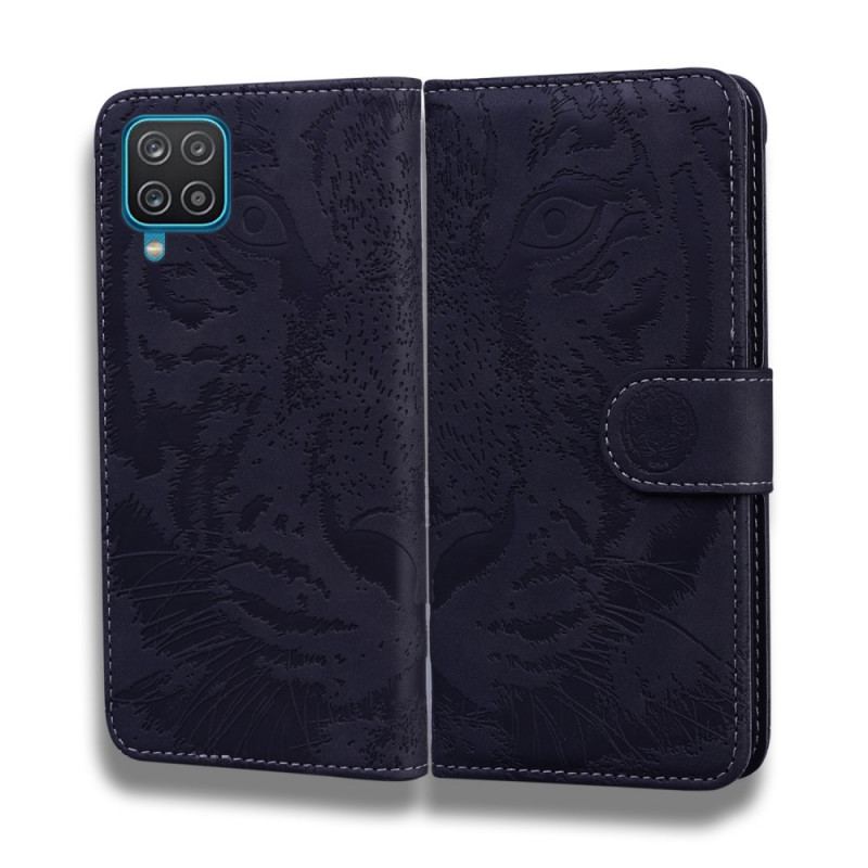 Capa Folio Para Samsung Galaxy M32 Estampa Cara De Tigre