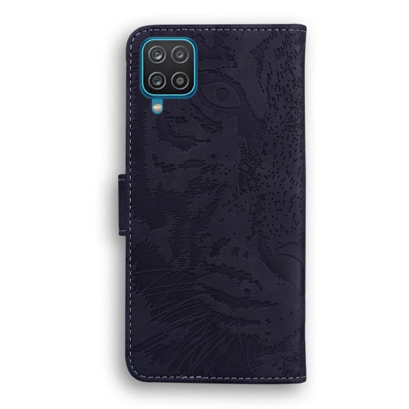 Capa Folio Para Samsung Galaxy M32 Estampa Cara De Tigre