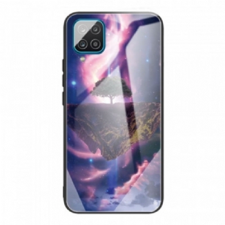 Capa Para Samsung Galaxy M32 Vidro Temperado Da Árvore Do Mundo