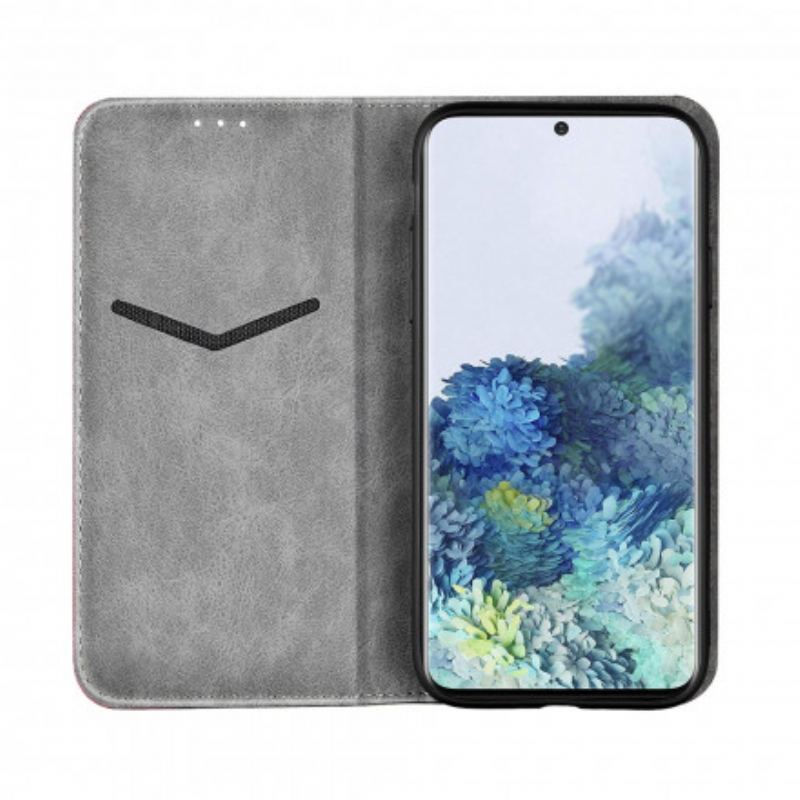 Capa De Celular Para Samsung Galaxy S21 Plus 5G Flip Efeito De Couro De Dois Tons