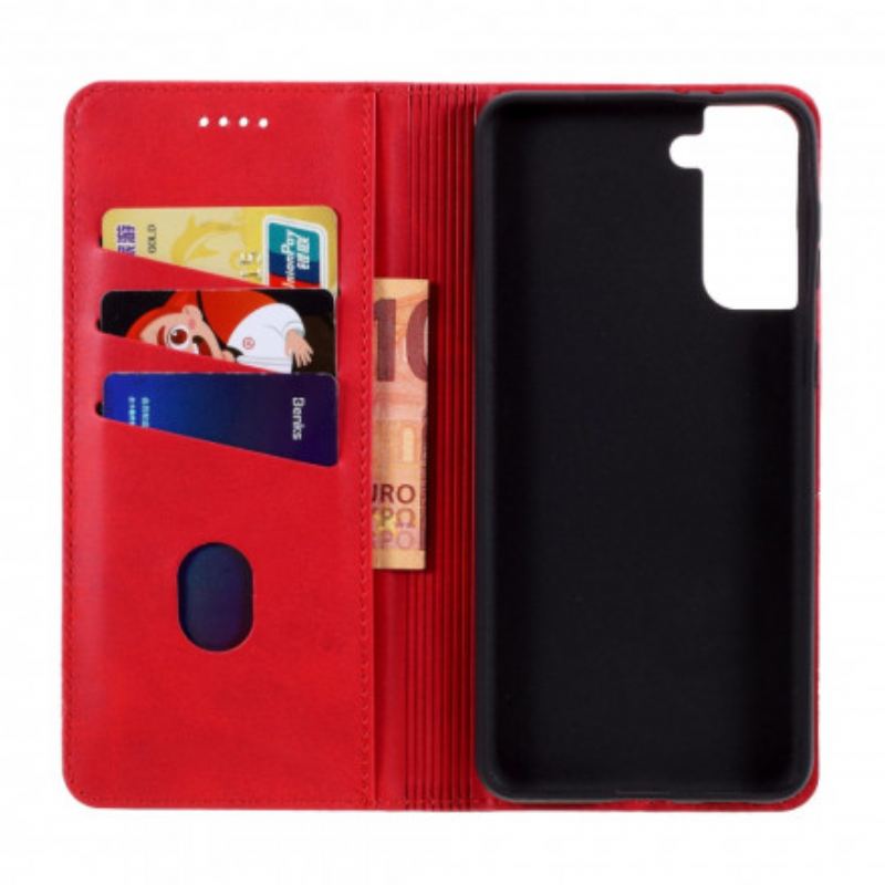 Capa De Celular Para Samsung Galaxy S21 Plus 5G Flip Estilo De Couro Azns