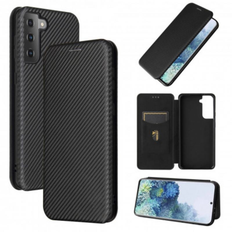 Capa De Celular Para Samsung Galaxy S21 Plus 5G Flip Fibra De Carbono