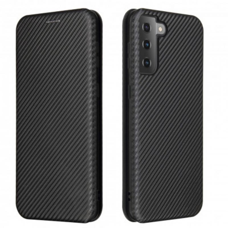 Capa De Celular Para Samsung Galaxy S21 Plus 5G Flip Fibra De Carbono