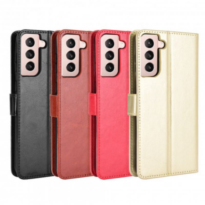 Capa De Couro Para Samsung Galaxy S21 Plus 5G Couro Falso Chamativo