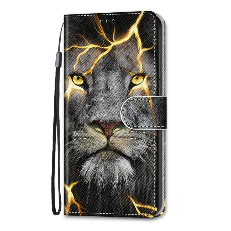 Capa De Couro Para Samsung Galaxy S21 Plus 5G Felino Mágico