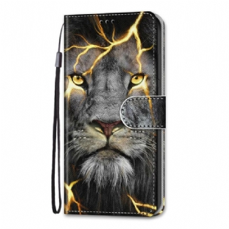 Capa De Couro Para Samsung Galaxy S21 Plus 5G Felino Mágico