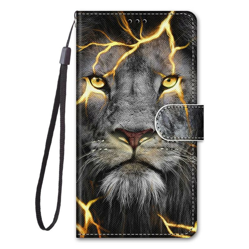 Capa De Couro Para Samsung Galaxy S21 Plus 5G Felino Mágico