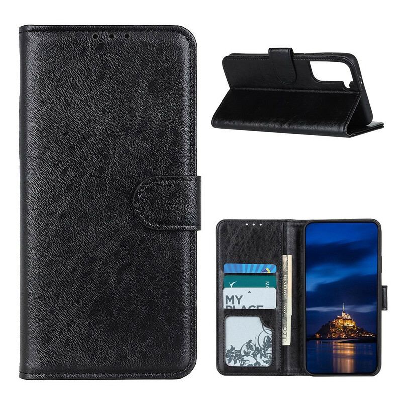 Capa Em Pele Para Samsung Galaxy S21 Plus 5G Couro Sintético Texturizado