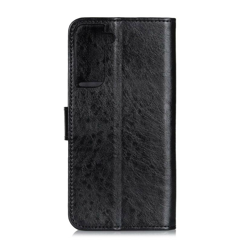 Capa Em Pele Para Samsung Galaxy S21 Plus 5G Couro Sintético Texturizado