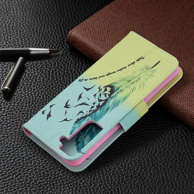 Capa Flip Para Samsung Galaxy S21 Plus 5G Aprender A Voar