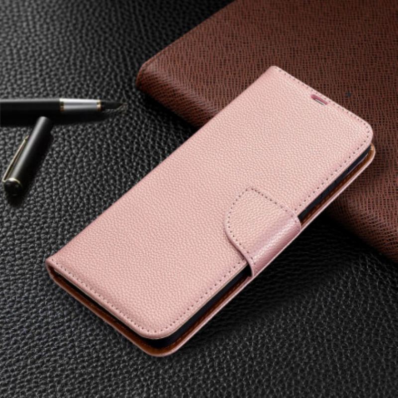 Capa Flip Para Samsung Galaxy S21 Plus 5G De Couro Lichia Rabat Oblíqua