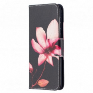 Capa Flip Para Samsung Galaxy S21 Plus 5G Flor Rosa