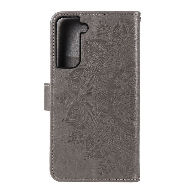 Capa Flip Para Samsung Galaxy S21 Plus 5G Mandala Do Sol