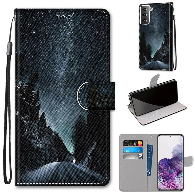 Capa Flip Para Samsung Galaxy S21 Plus 5G Natureza Misteriosa