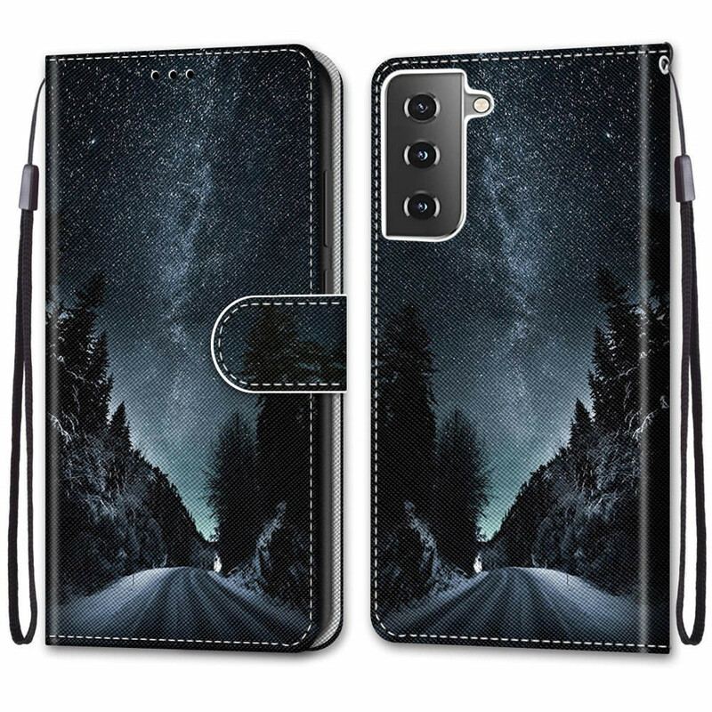 Capa Flip Para Samsung Galaxy S21 Plus 5G Natureza Misteriosa