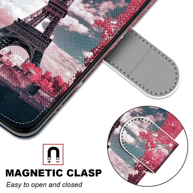 Capa Flip Para Samsung Galaxy S21 Plus 5G Paris Em Flor