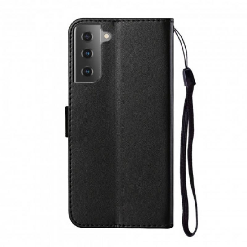 Capa Folio Para Samsung Galaxy S21 Plus 5G Design Exclusivo Com Cordão