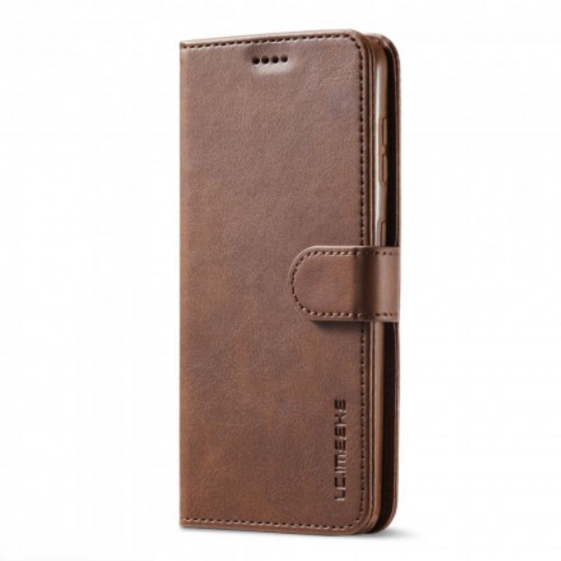 Capa Folio Para Samsung Galaxy S21 Plus 5G Lc.imeeke Efeito Couro