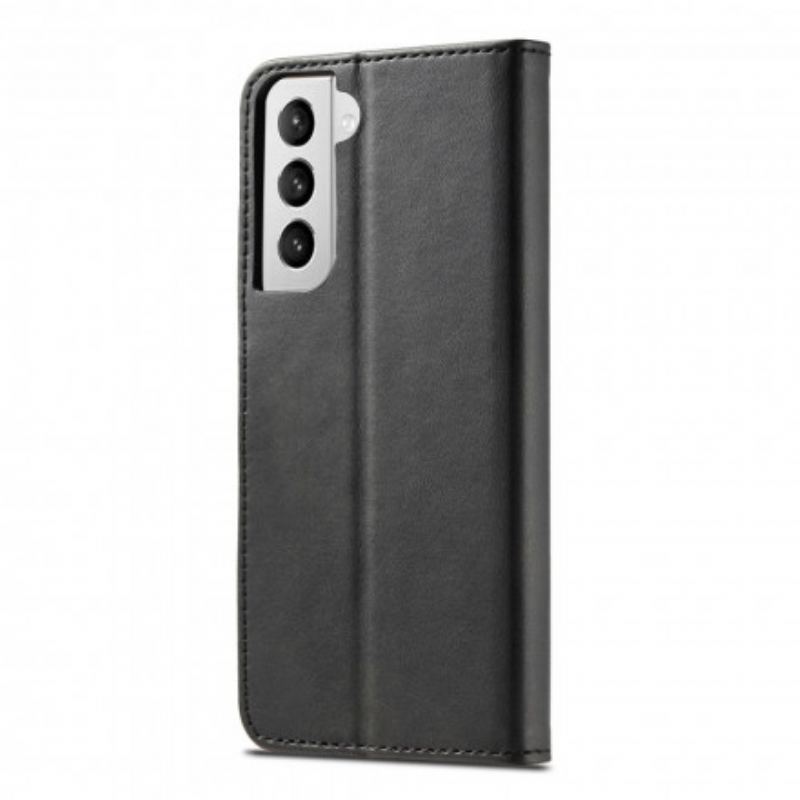 Capa Folio Para Samsung Galaxy S21 Plus 5G Lc.imeeke Efeito Couro