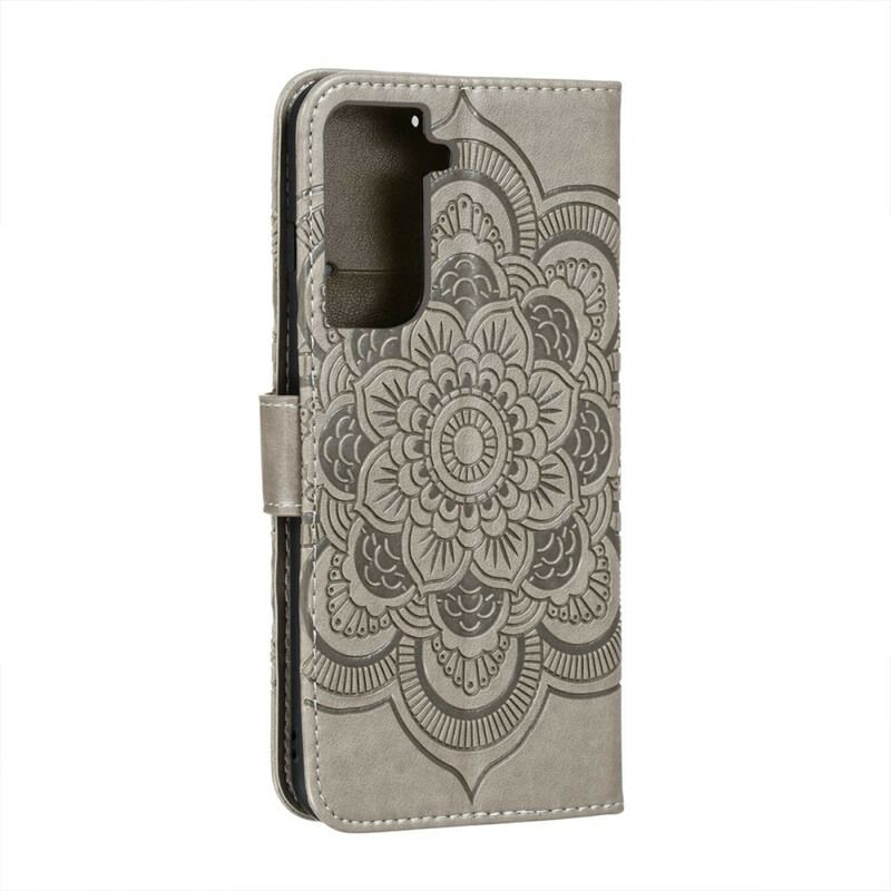 Capa Folio Para Samsung Galaxy S21 Plus 5G Mandala Completa