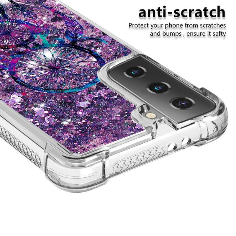 Capa Para Samsung Galaxy S21 Plus 5G Apanhador De Sonhos Glitter