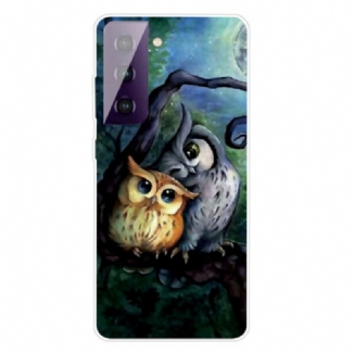 Capa Para Samsung Galaxy S21 Plus 5G Corujas Pintando