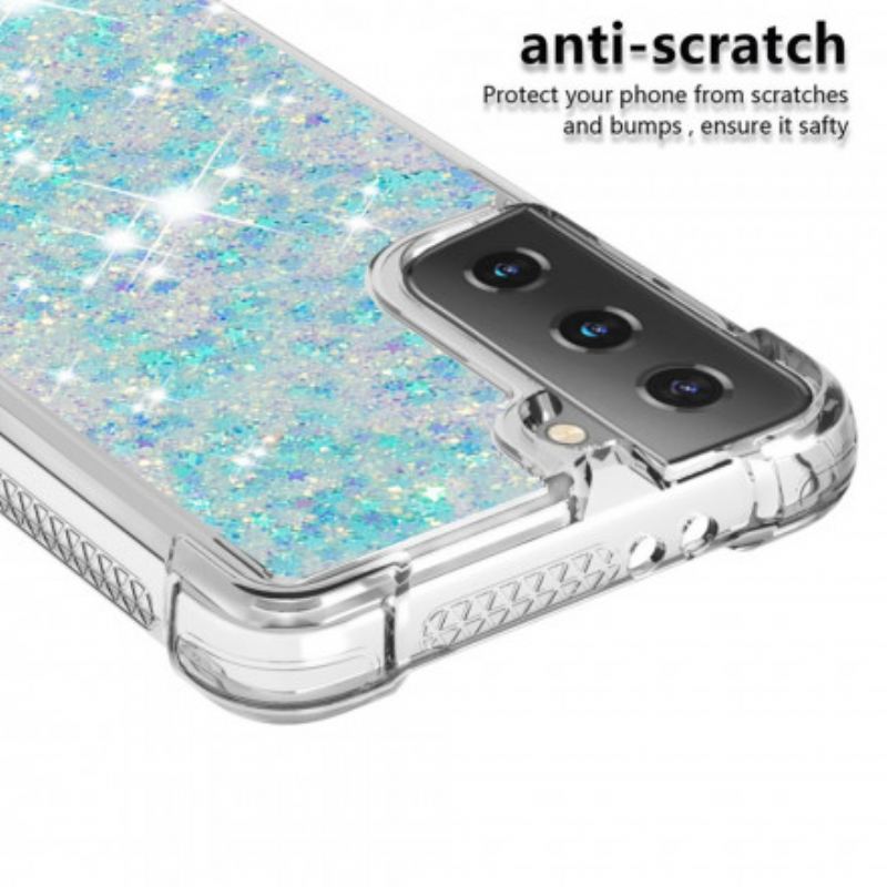 Capa Para Samsung Galaxy S21 Plus 5G Desejos Lantejoulas