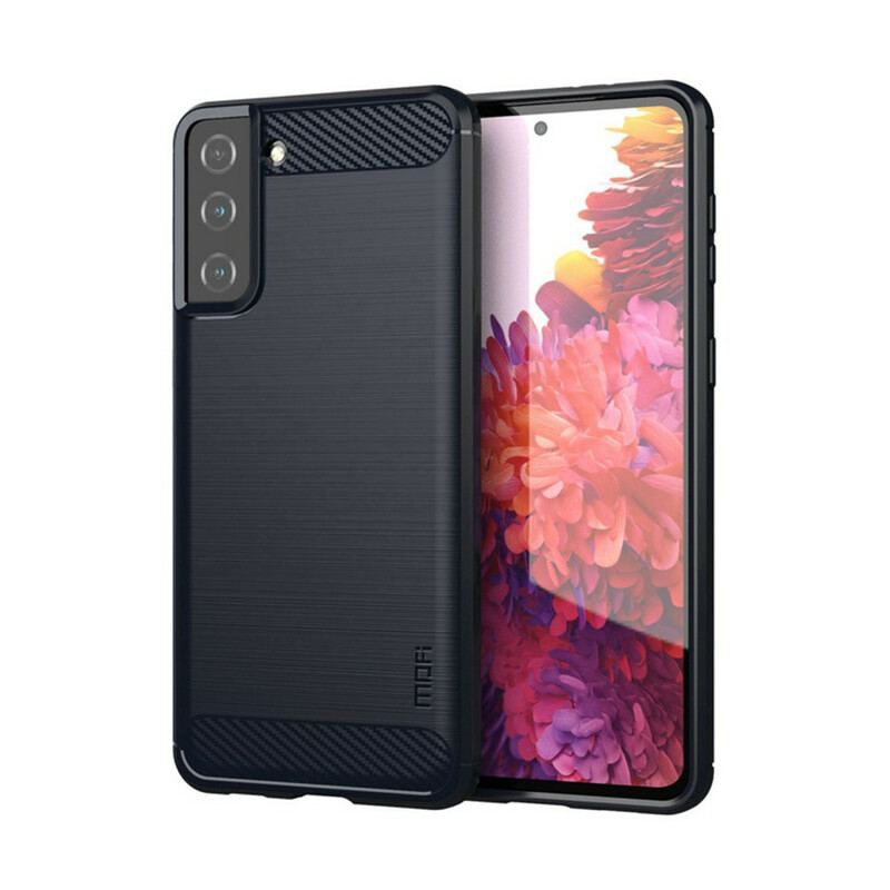 Capa Para Samsung Galaxy S21 Plus 5G Fibra De Carbono Escovada Mofi