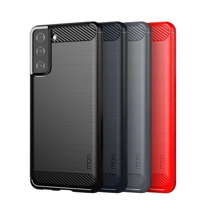 Capa Para Samsung Galaxy S21 Plus 5G Fibra De Carbono Escovada Mofi