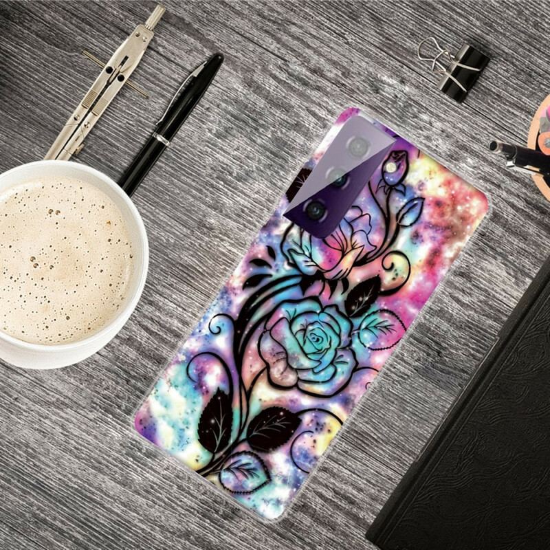 Capa Para Samsung Galaxy S21 Plus 5G Flor Gráfica