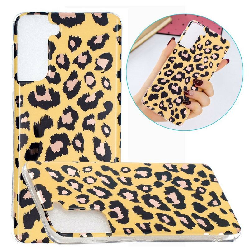 Capa Para Samsung Galaxy S21 Plus 5G Mármore Estilo Leopardo