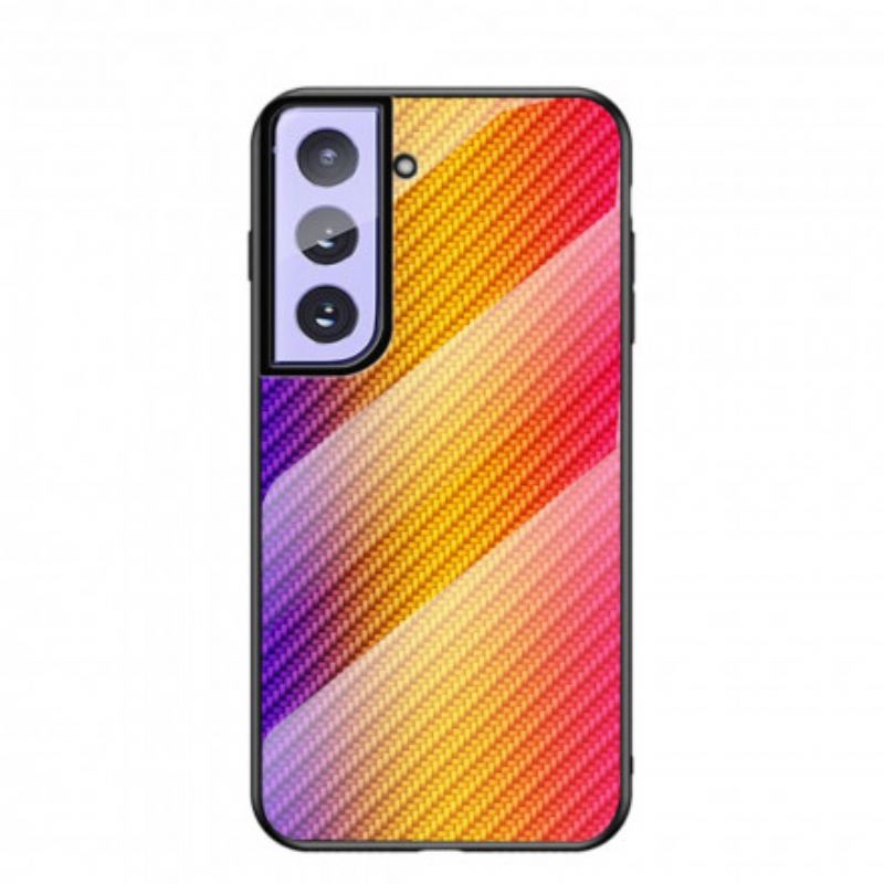 Capa Para Samsung Galaxy S21 Plus 5G Vidro Temperado De Fibra De Carbono