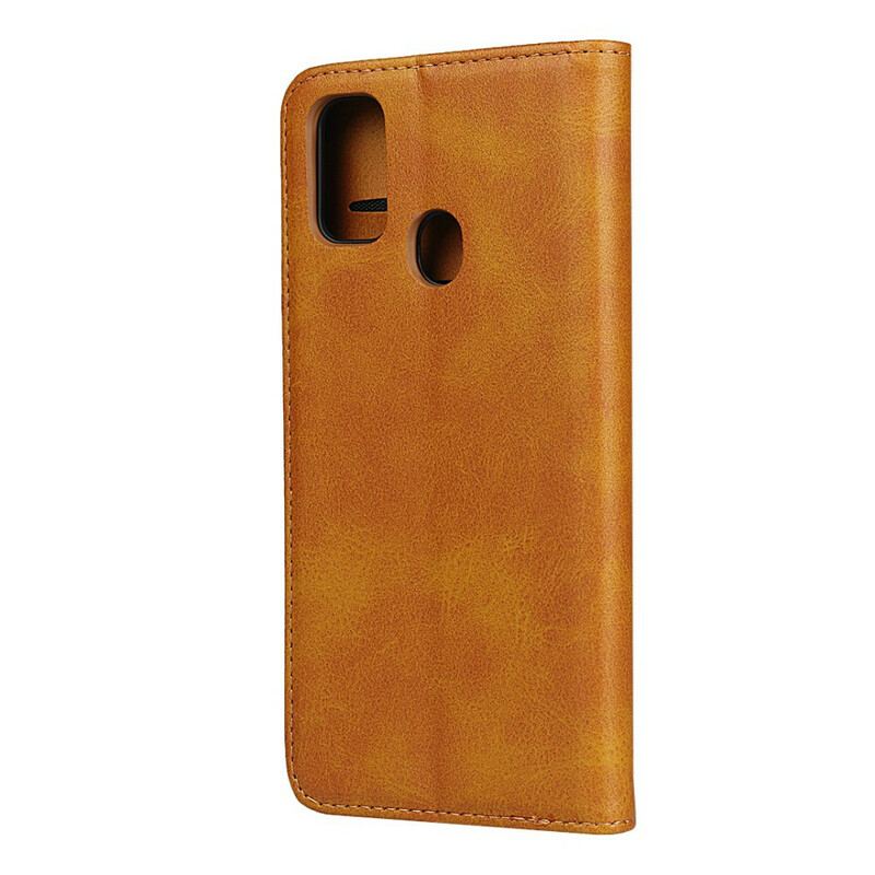 Capa De Celular Para Samsung Galaxy M21 Flip Couro Rachado Elegância