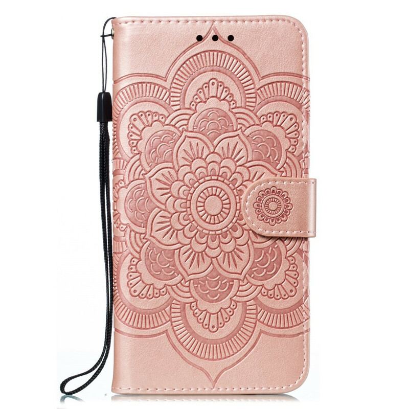 Capa De Couro Para Samsung Galaxy M21 Mandala Completa