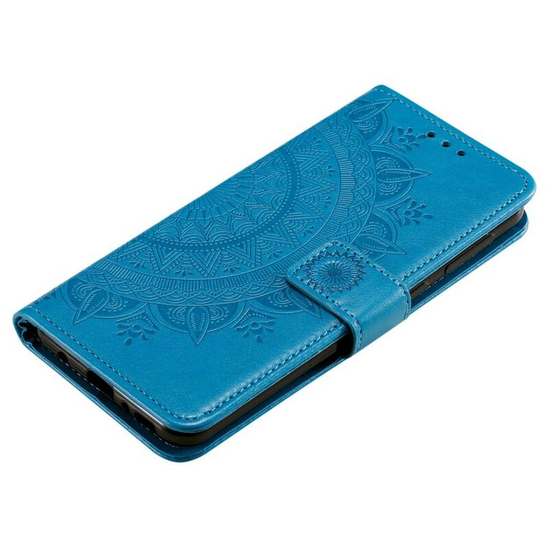 Capa De Couro Para Samsung Galaxy M21 Mandala Do Sol