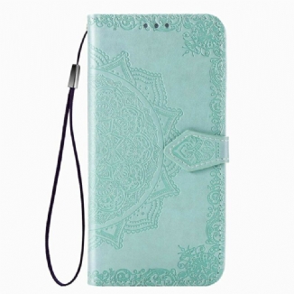 Capa Folio Para Samsung Galaxy M21 Mandala Idade Média