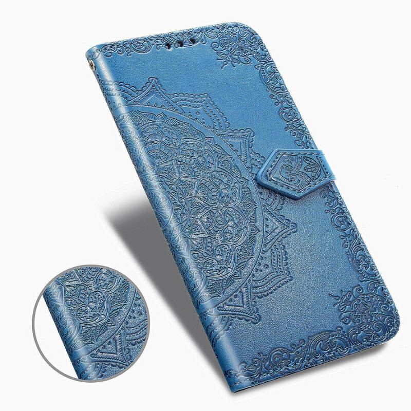 Capa Folio Para Samsung Galaxy M21 Mandala Idade Média