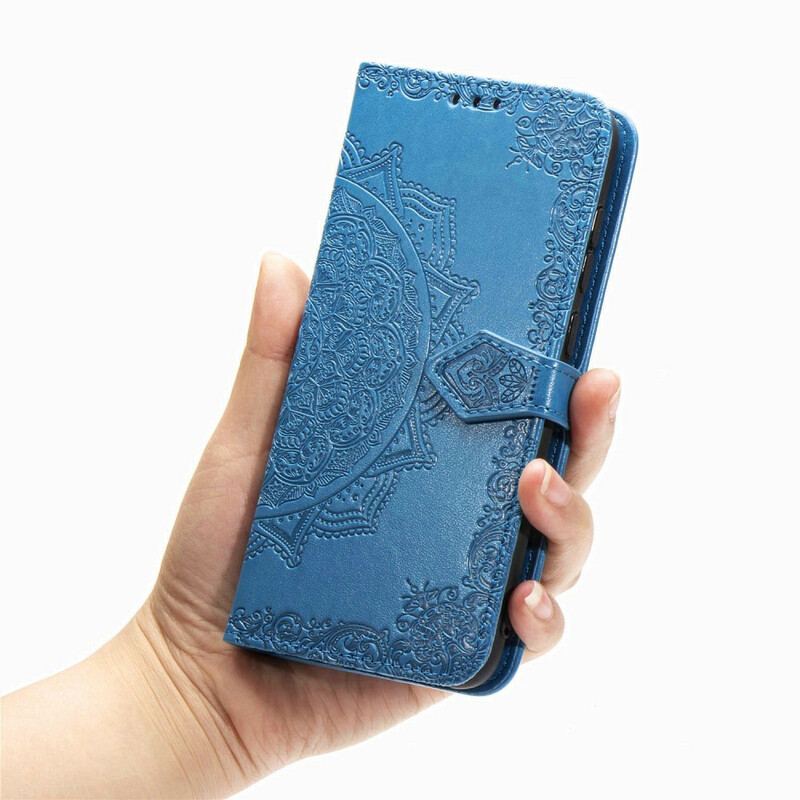 Capa Folio Para Samsung Galaxy M21 Mandala Idade Média