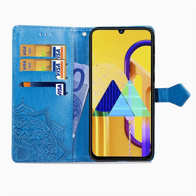 Capa Folio Para Samsung Galaxy M21 Mandala Idade Média