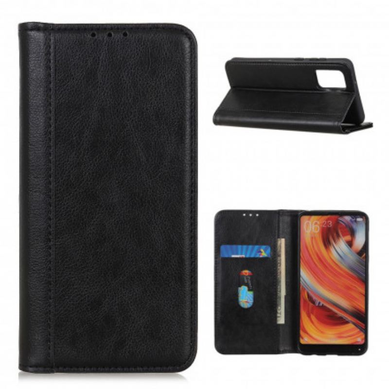 Capa De Celular Para OnePlus 9 Flip Couro Litchi Elegance Dividido