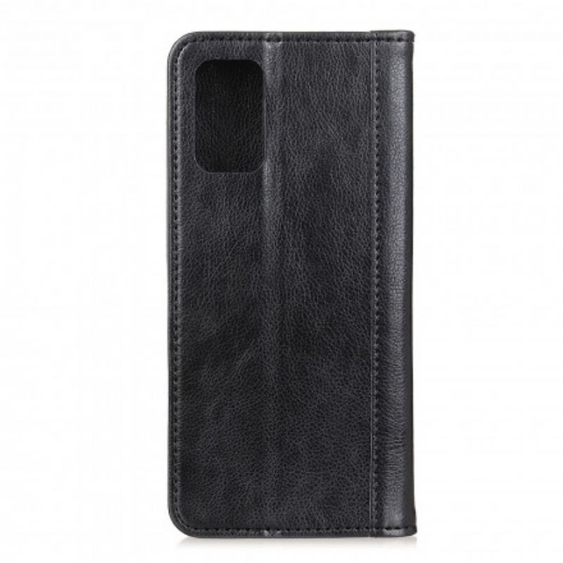 Capa De Celular Para OnePlus 9 Flip Couro Litchi Elegance Dividido