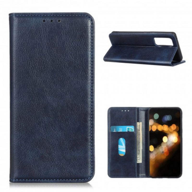 Capa De Celular Para OnePlus 9 Flip Couro Rachado De Lichia