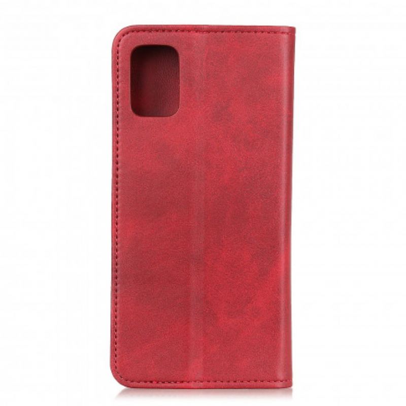 Capa De Celular Para OnePlus 9 Flip Couro Rachado Sóbrio